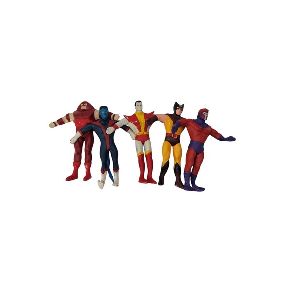 Lot of 5 Vintage Marvel Bend-ems Figures 1991 Lot Collection Action Figures - Picture 2 of 4